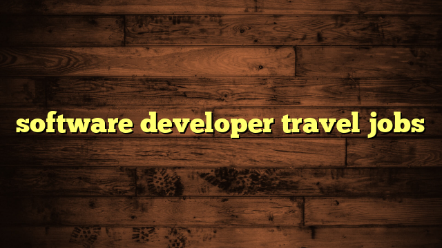 software developer travel jobs