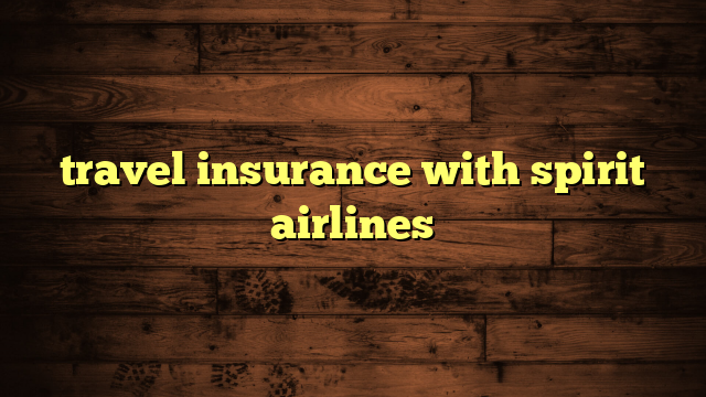 travel insurance with spirit airlines