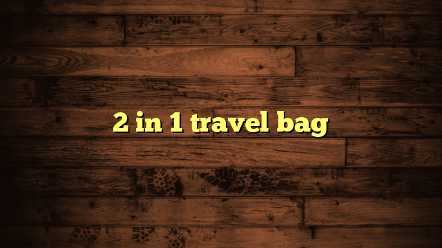 2 in 1 travel bag