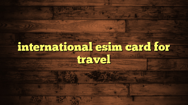 international esim card for travel