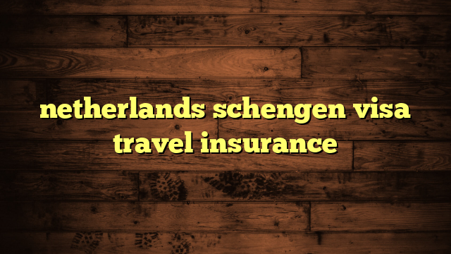 netherlands schengen visa travel insurance