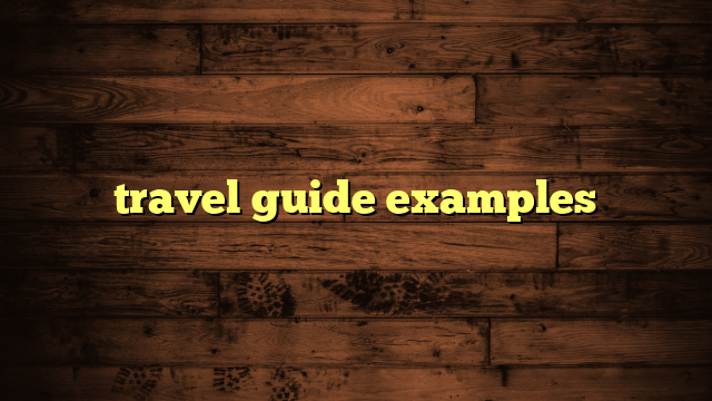 travel guide examples