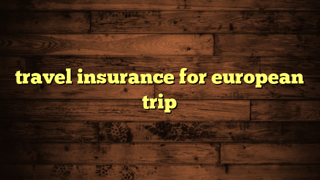 travel insurance for european trip