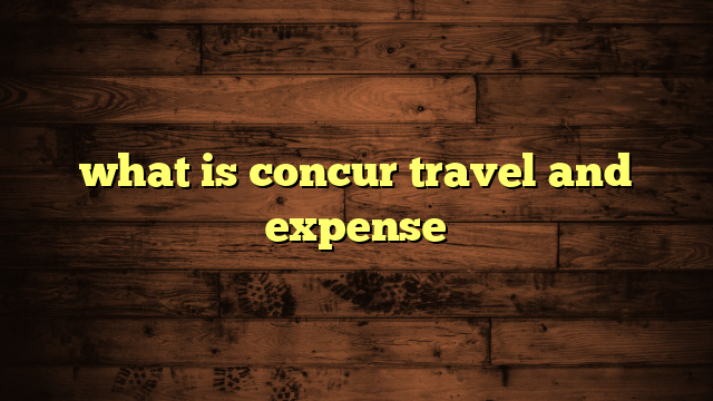 what is concur travel and expense