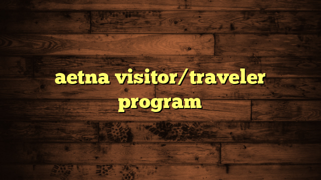 aetna visitor/traveler program