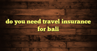 do you need travel insurance for bali