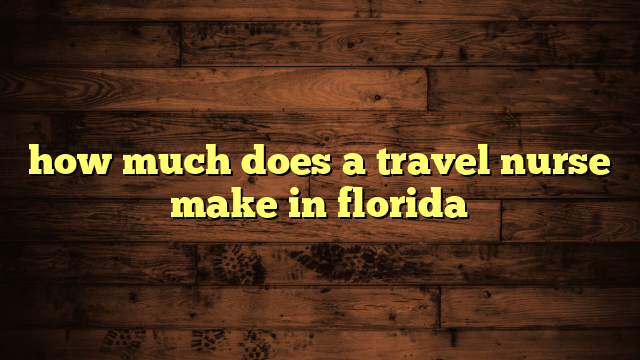 how much does a travel nurse make in florida