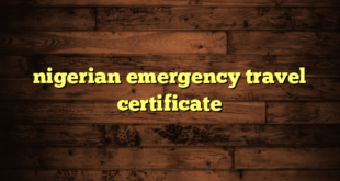 nigerian emergency travel certificate