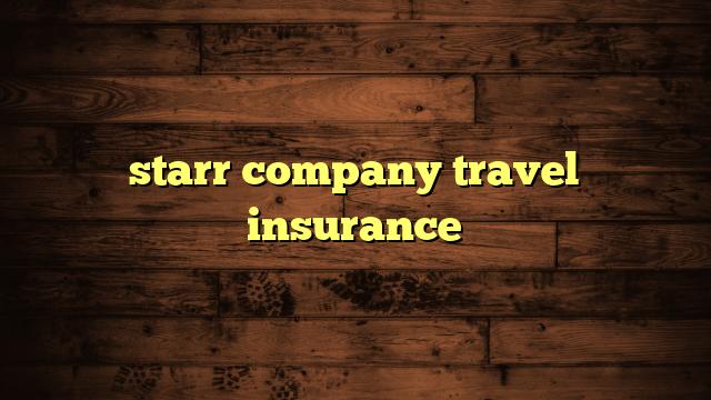 starr company travel insurance