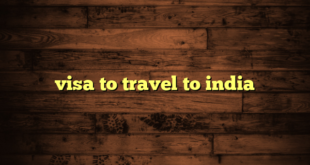 visa to travel to india