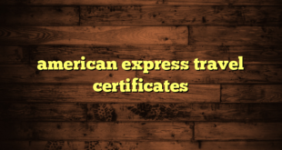 american express travel certificates