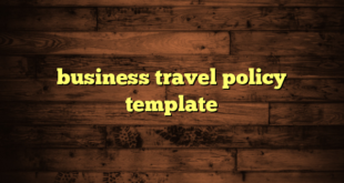 business travel policy template