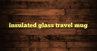 insulated glass travel mug