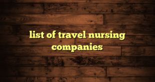 list of travel nursing companies