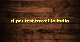 rt pcr test travel to india