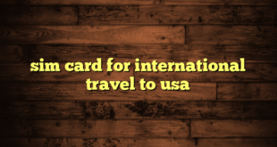 sim card for international travel to usa