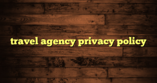 travel agency privacy policy