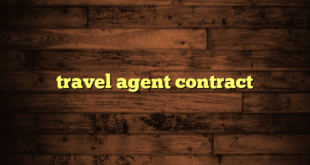 travel agent contract