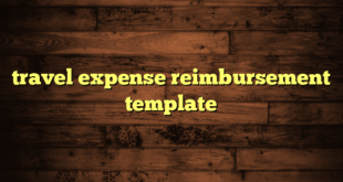 travel expense reimbursement template