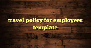 travel policy for employees template