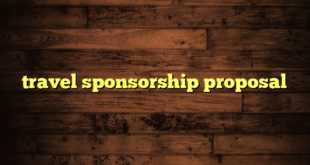 travel sponsorship proposal