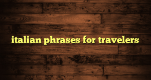 italian phrases for travelers