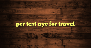 pcr test nyc for travel