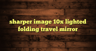 sharper image 10x lighted folding travel mirror