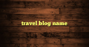 travel blog name