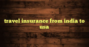 travel insurance from india to usa