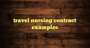 travel nursing contract examples