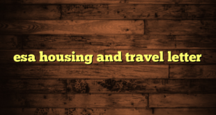 esa housing and travel letter