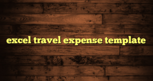 excel travel expense template