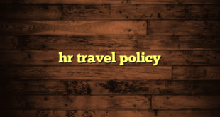 hr travel policy