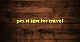 pcr rt test for travel