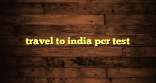 travel to india pcr test