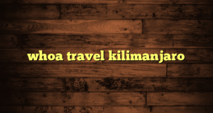 whoa travel kilimanjaro