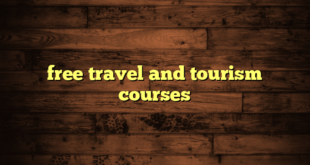 free travel and tourism courses