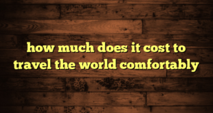 how much does it cost to travel the world comfortably