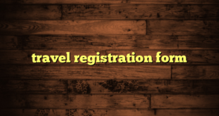 travel registration form