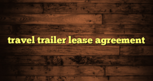 travel trailer lease agreement