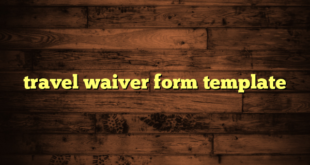 travel waiver form template