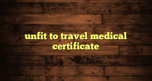 unfit to travel medical certificate